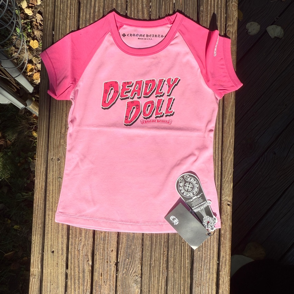 Chrome Hearts Pink 'Deadly Doll' T-Shirt